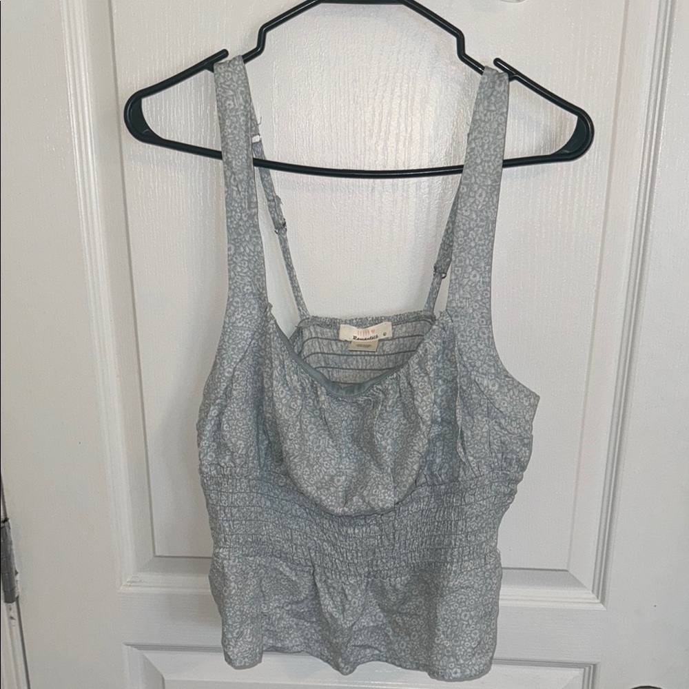 Women's Blue Floral Top